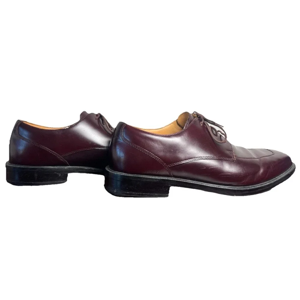 Rockport Mens APM1235E Burgundy Leather Square Toe Oxford Dress Shoes 11 Wide